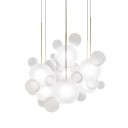 Giopato & Coombes - Bolle Frosted Circular Chandelier 14 Bubbles